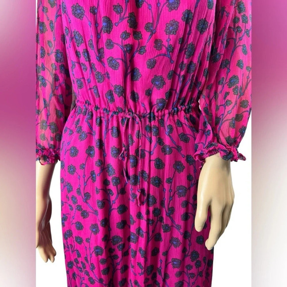 Diane von Furstenberg Womens Dress Silk Pink Berry Size Small - Picture 7 of 16